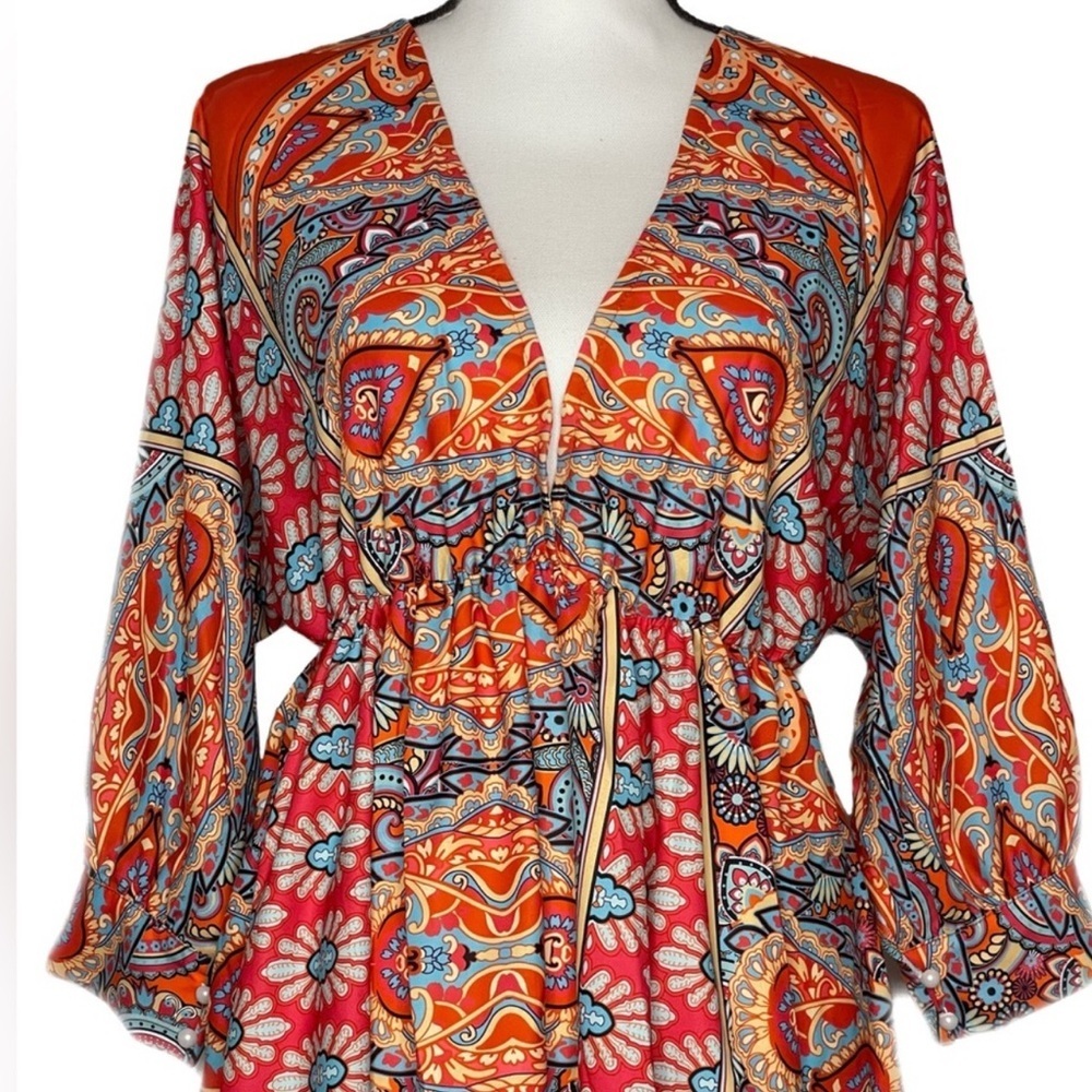** SOLD**Boho NWOT Summer Dress, long sleeve, size Small - Picture 13 of 16